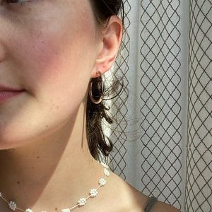 Vintage sterling silver hoop earrings